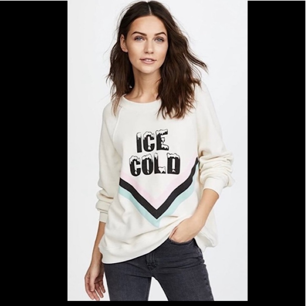 Wildfox Ice Cold Top...Sz: Large...Color: Cream